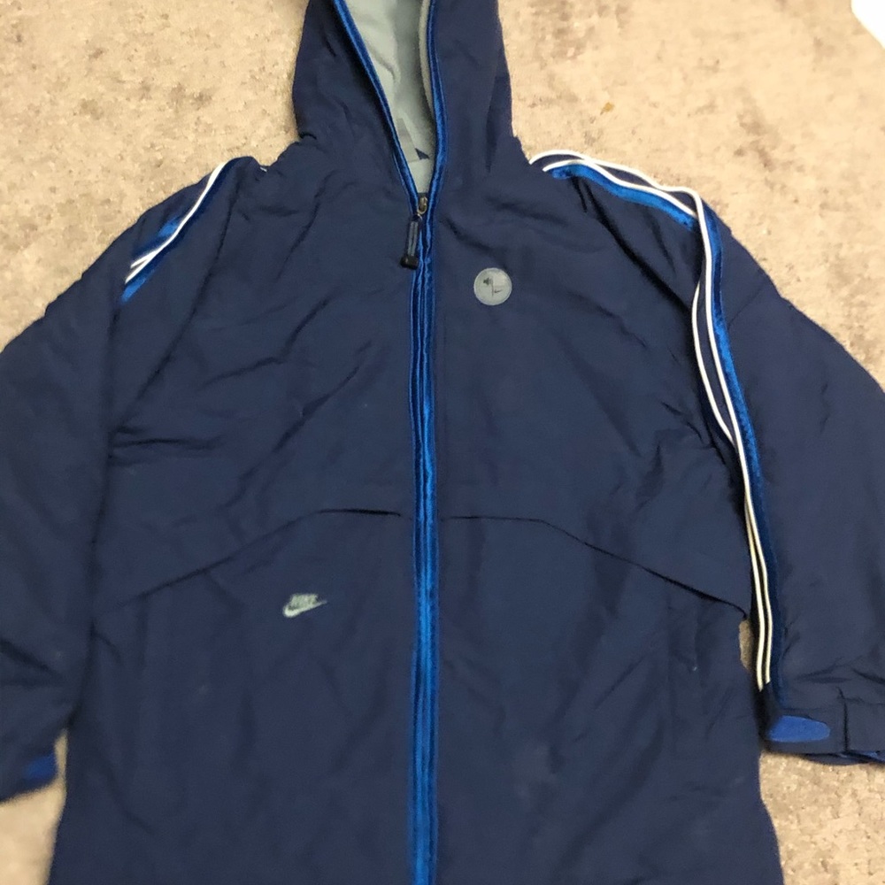 Vintage Nike Puffy Jacket Blue Full ZIP